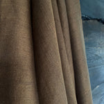 brown colour linen herringbone weave