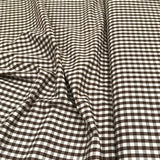 Wide Cotton Gingham - Brown/White 5mm