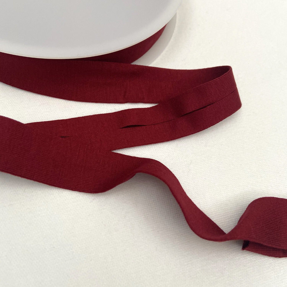 Viscose Jersey Binding 20mm - Cardinal