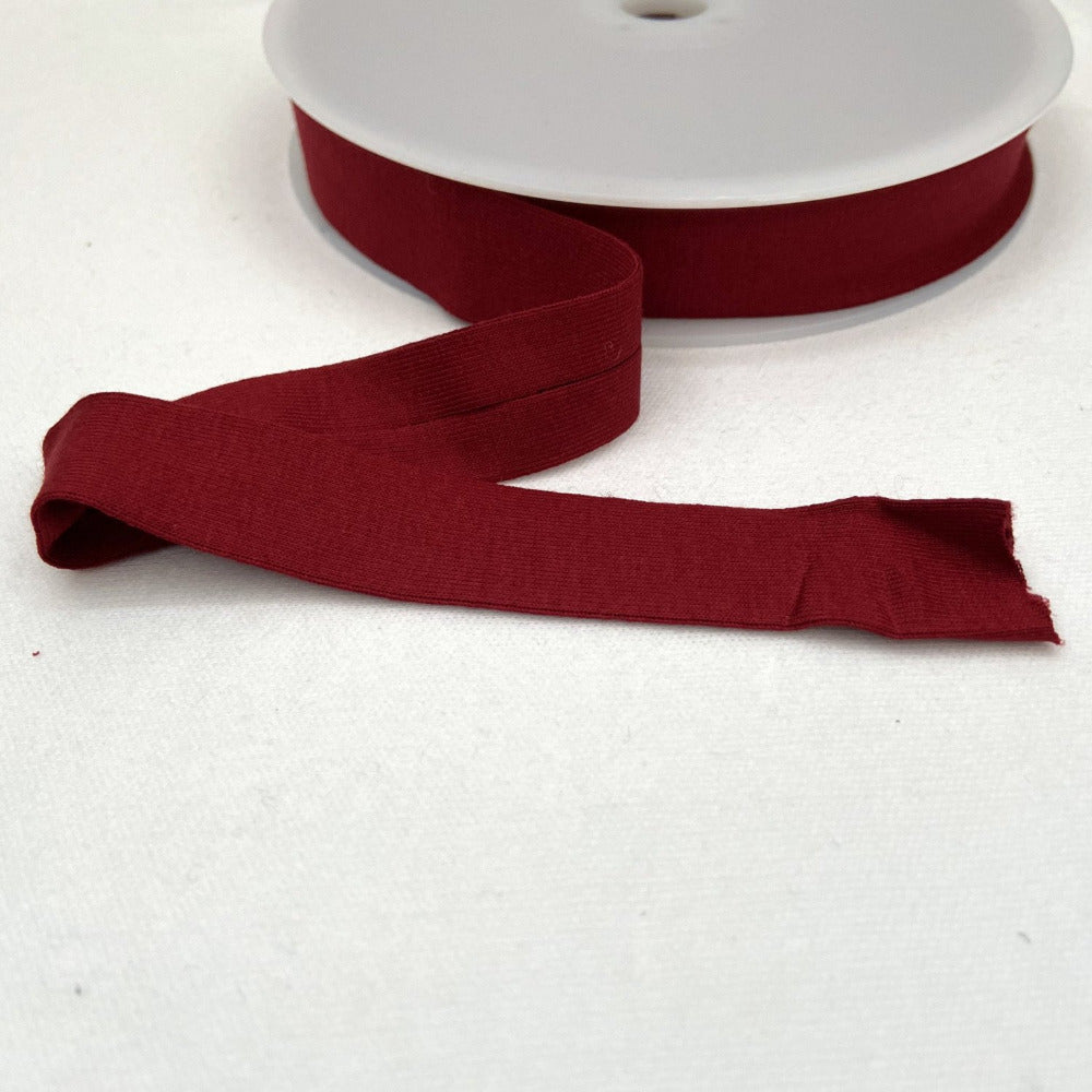 Viscose Jersey Binding 20mm - Cardinal