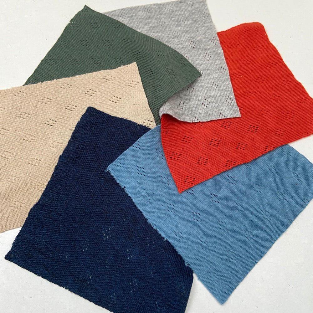 Cotton Pointelle Jersey - Swatches