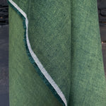green colour herringbone weave linen draping