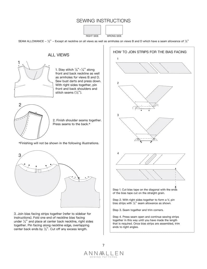 Anna Allen Clothing - Demeter Dress & Top - PDF Pattern
