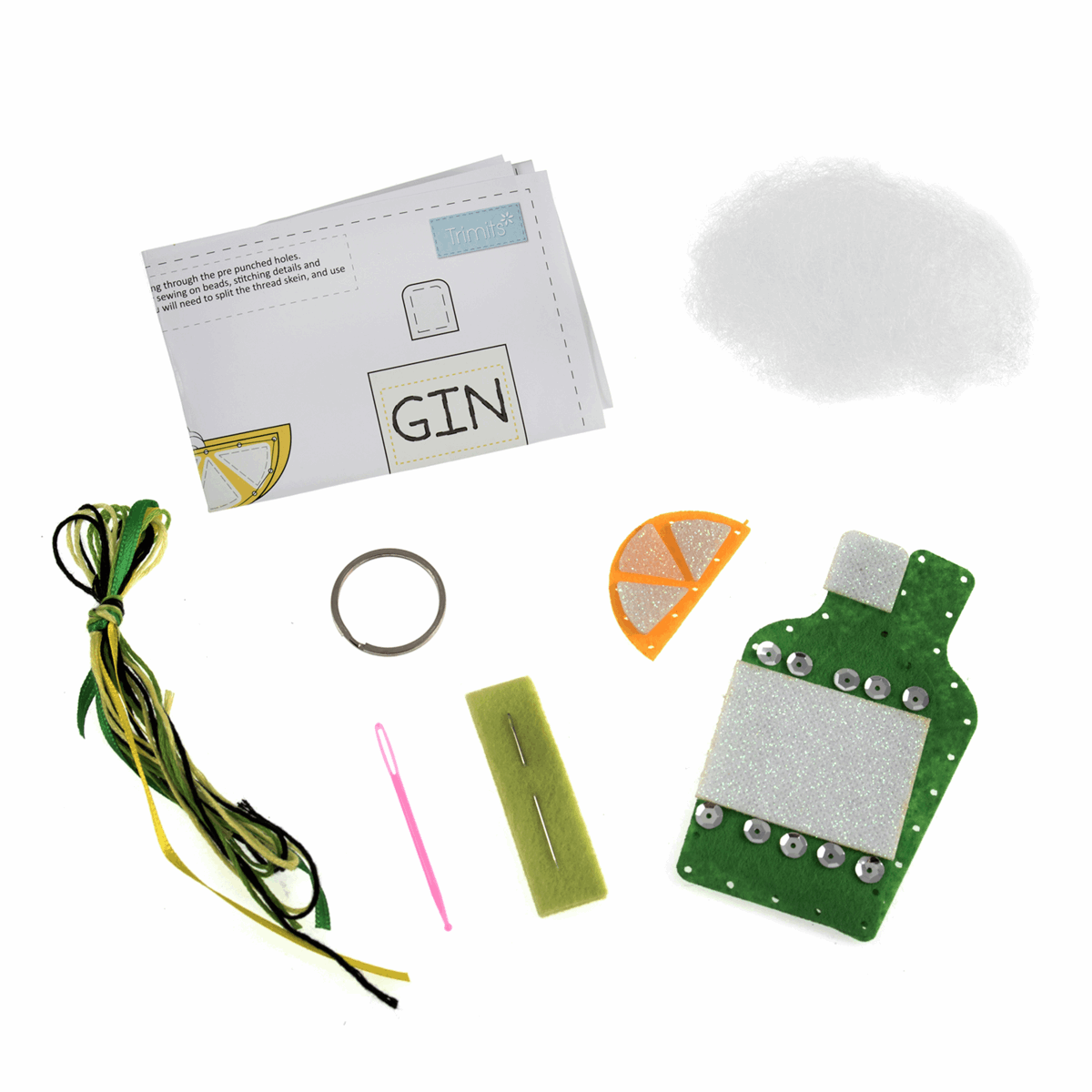 Felt Decoration Kit - Gin Bottle