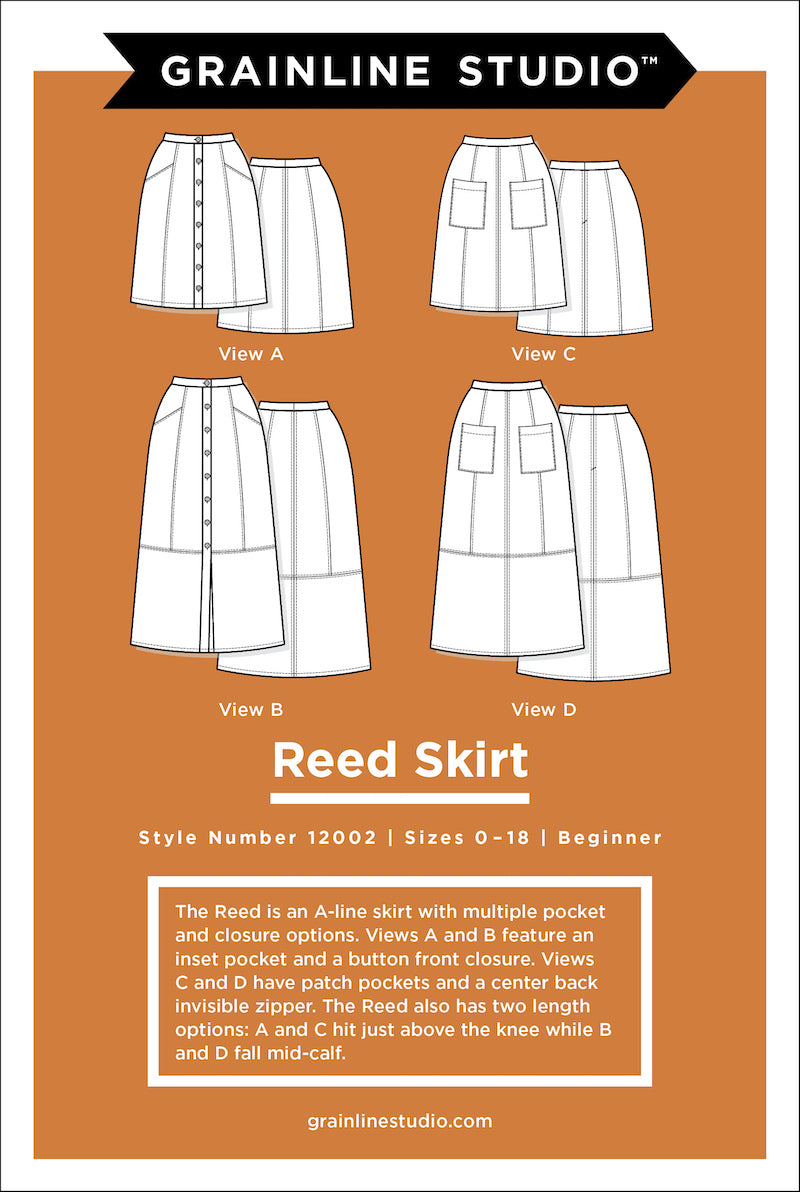 Grainline Studio - Reed Skirt - Sizes 4-34