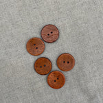 Coloured Coconut Buttons - Burnt Orange