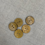 Coloured Coconut Buttons - Mustard