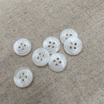 Polyester Shirt Button - White - 11.4mm