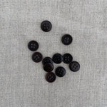 Corozo Button - Dark Brown - 11.4mm