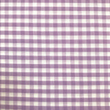 Wide Cotton Gingham - Lavender/White 5mm