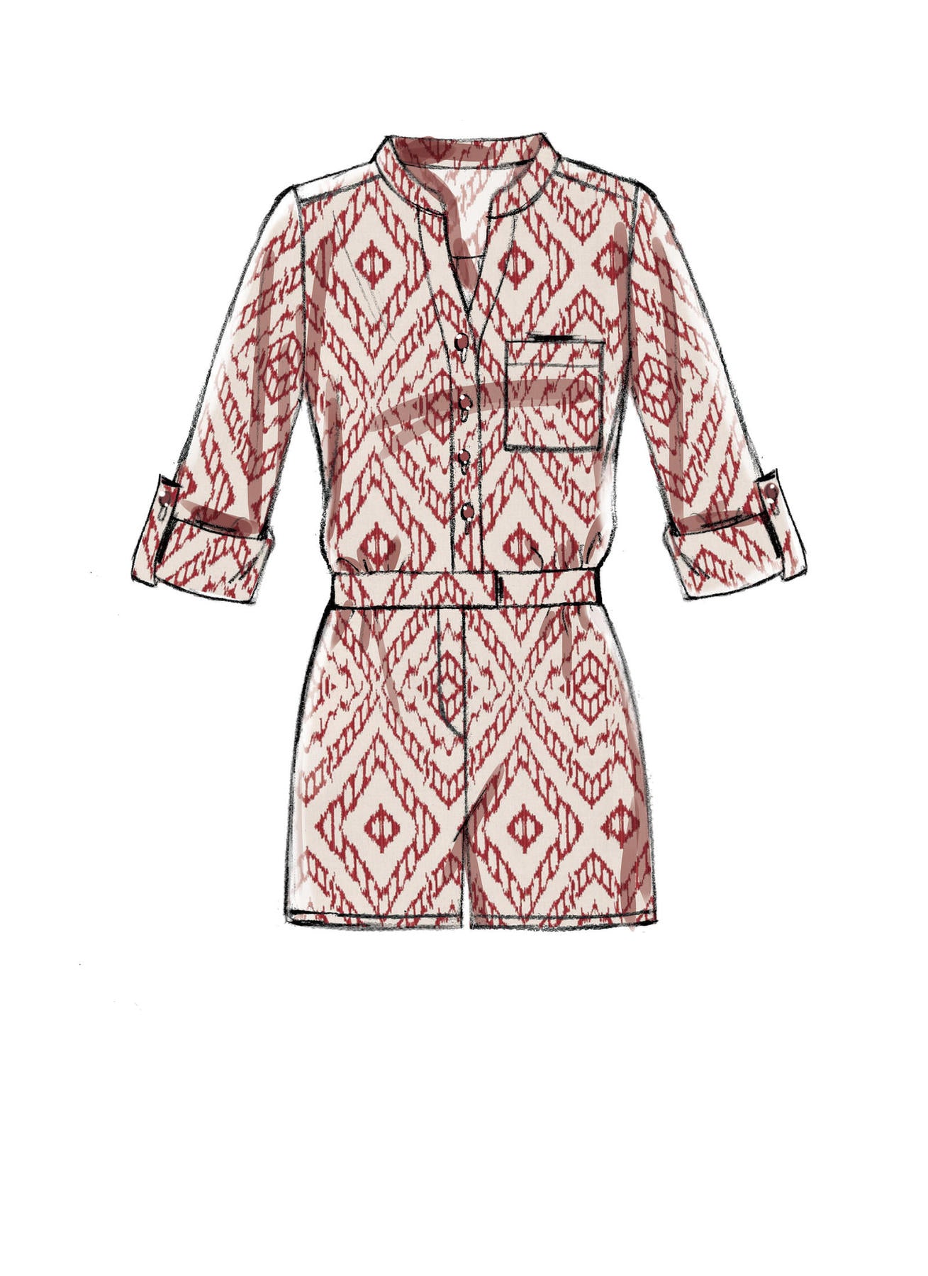 McCall's 7330 - Misses' Button-Up Utility Jumpsuits and Rompers