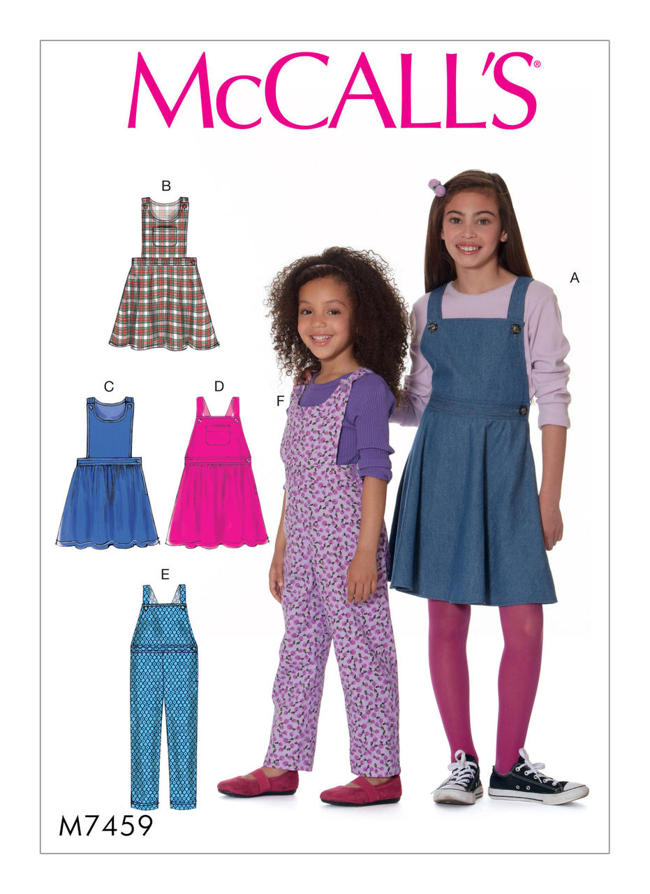 McCall's Girl's 7459 - Dungarees and Overalls