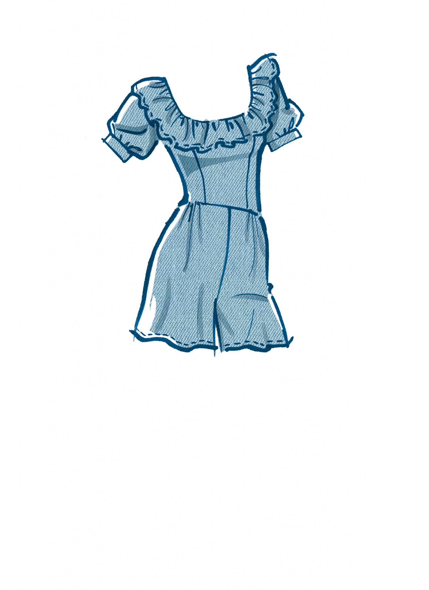 McCall's 8203 - Romper and Jumpsuit with Neck Detail and Sash