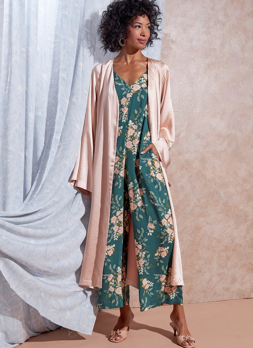 McCalls 8261  - Misses' Playsuit, Jumpsuit, Robe with Sash