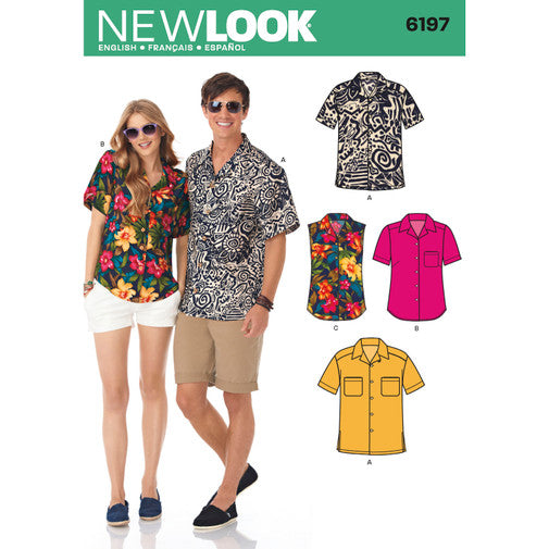 New Look 6197 - Unisex Misses' & Men's Shirts