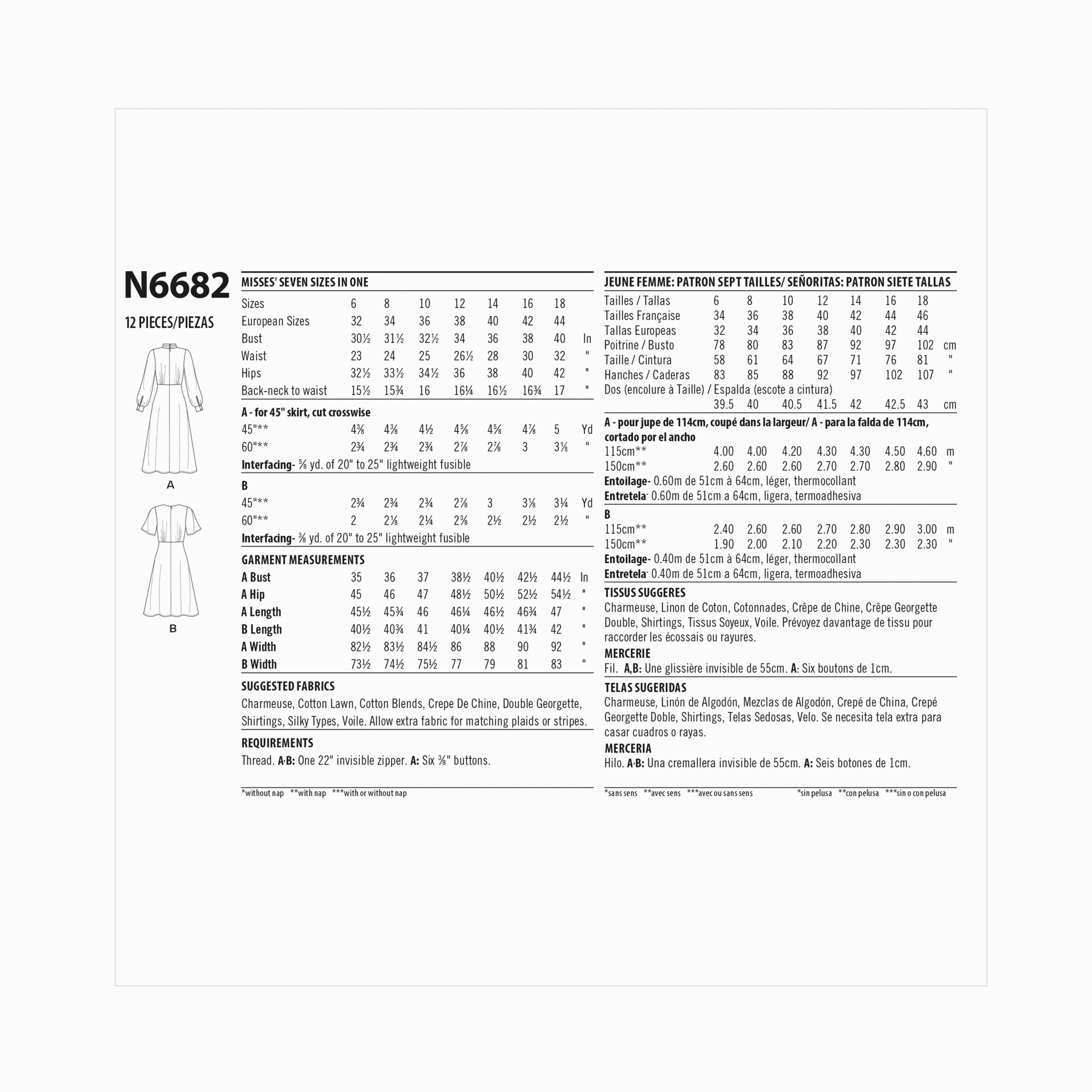 New Look Women's 6682 - Misses' Dress