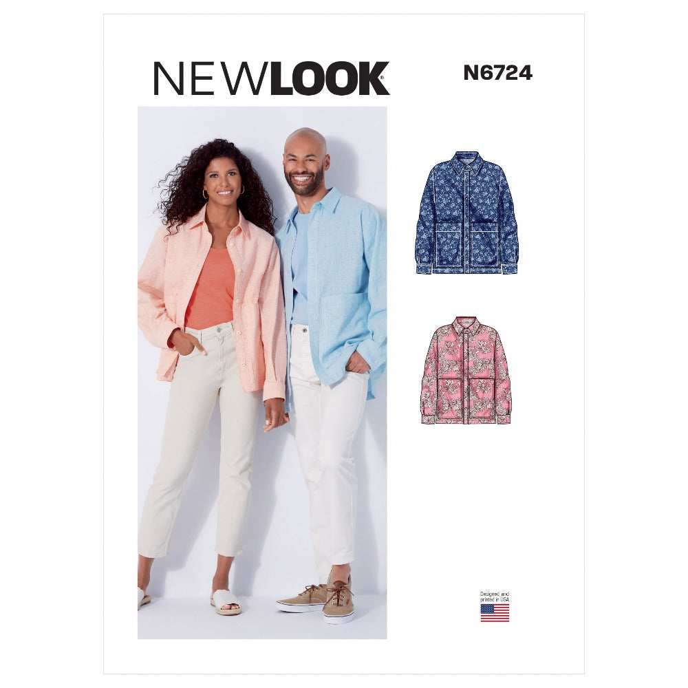 New Look 6724 - Unisex Shirt | Adult Dressmaking | Ray Stitch