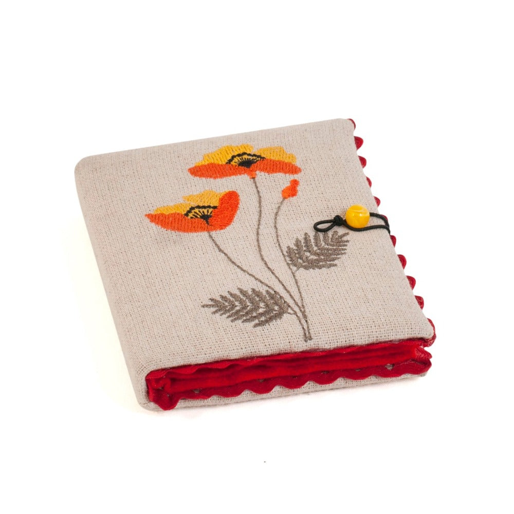 Sewing Needle Case - Embroidered Wildflowers