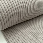 chunky light beige cotton stretch cuff and neck ribbing fabric