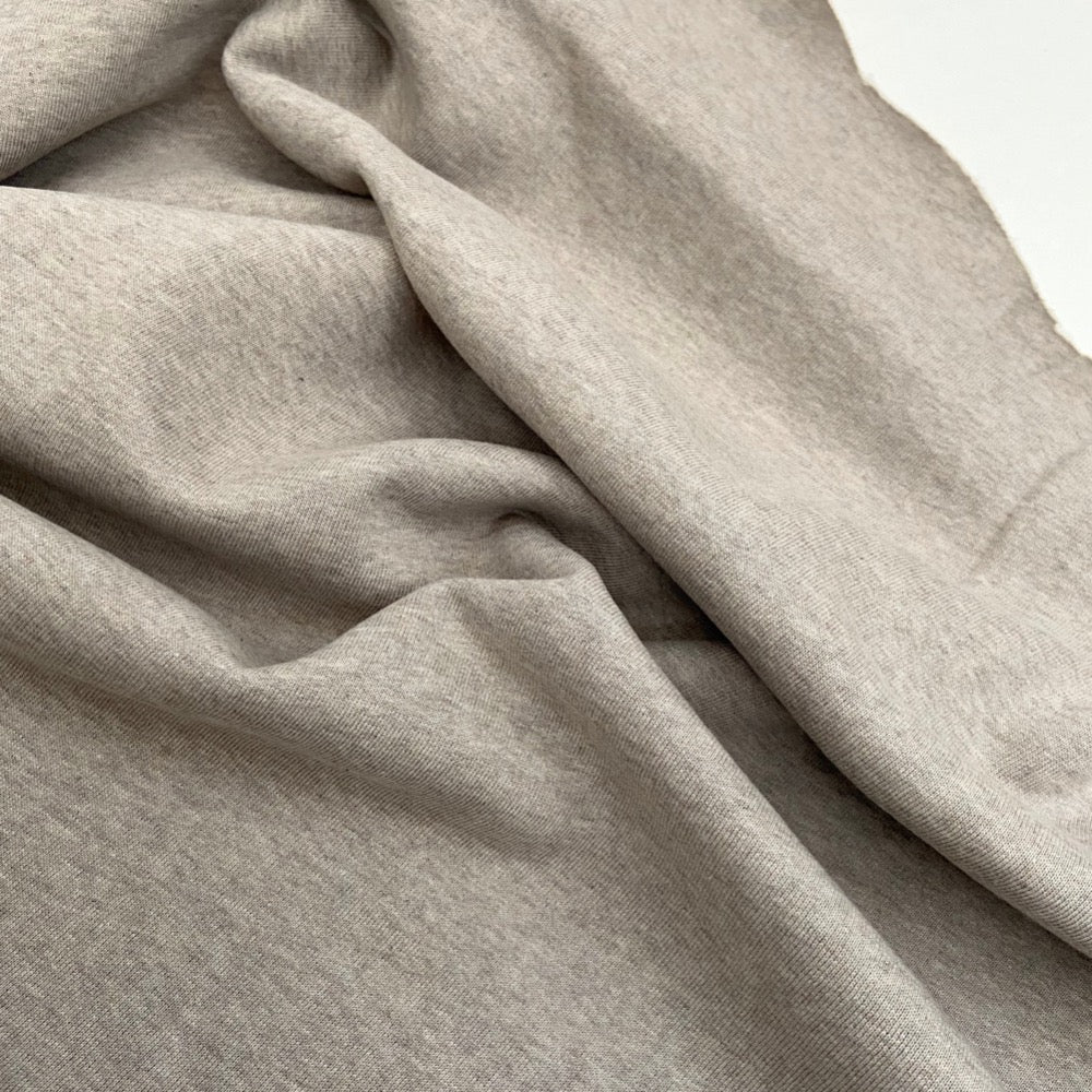 Organic Cotton Fleece - Oatmeal Marl