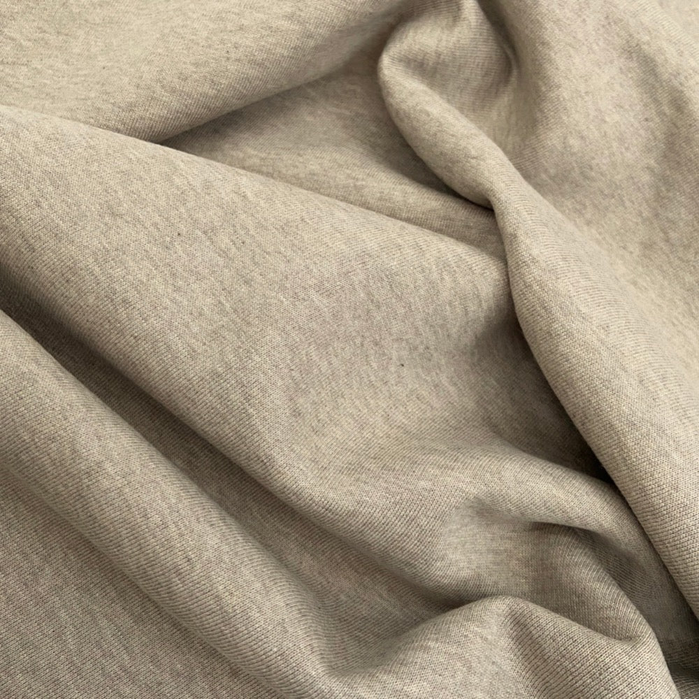 Organic Cotton Fleece - Oatmeal Marl