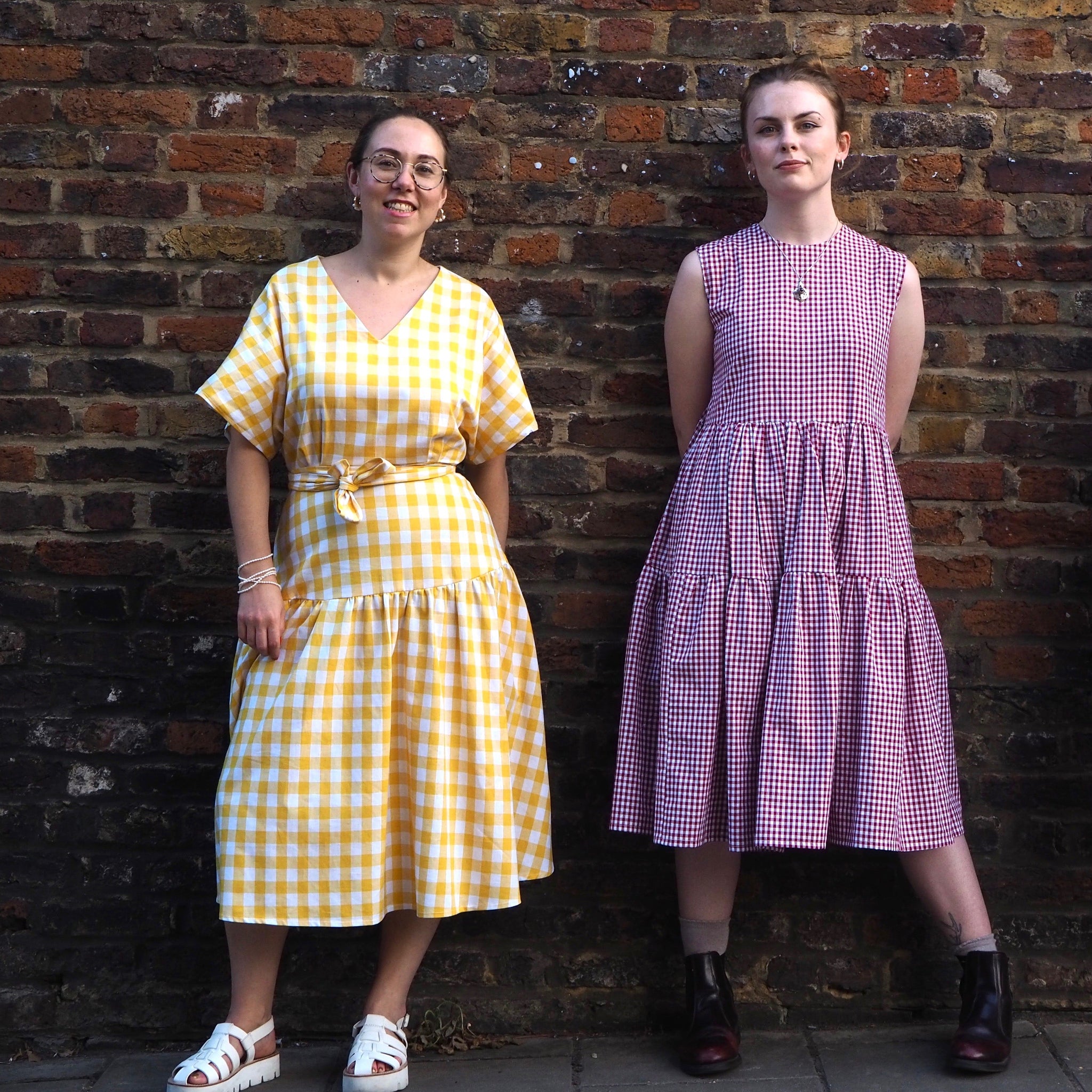 Wide Cotton Gingham - Bright Pink/White 2mm