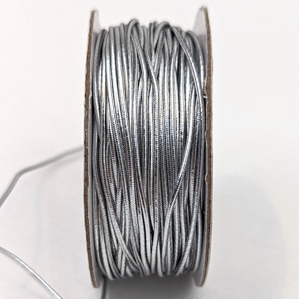 Metallic Elastic Cord 1mm - Silver