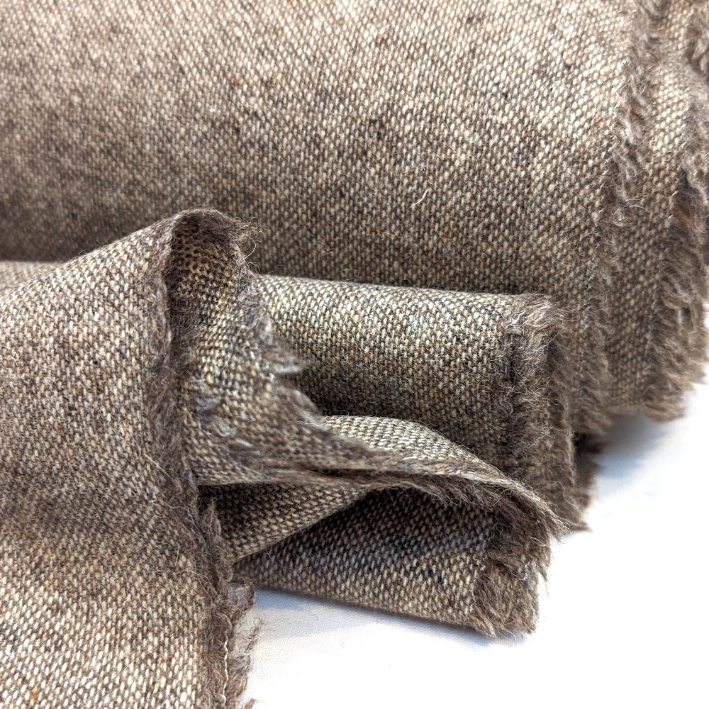 Japanese Recycled Wool Mix - Light/Dark Beige