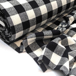 Brushed Cotton/Flannel - Black/White