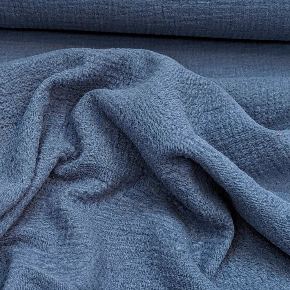 Cotton Double Gauze - Denim