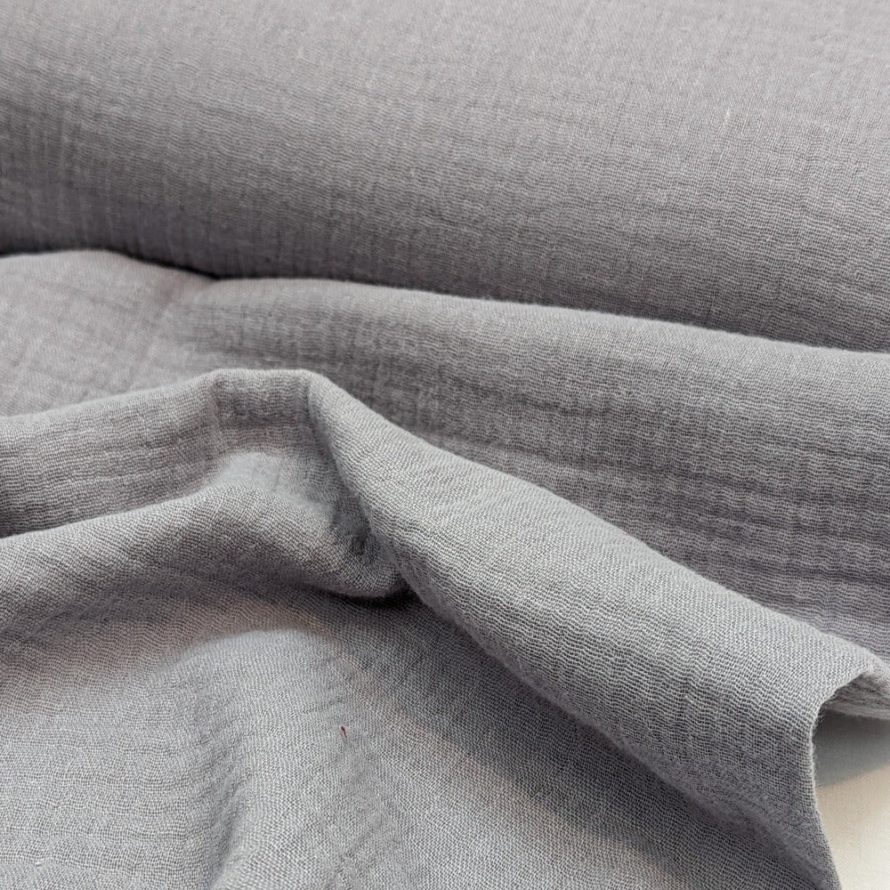 Cotton Double Gauze - Pale Grey