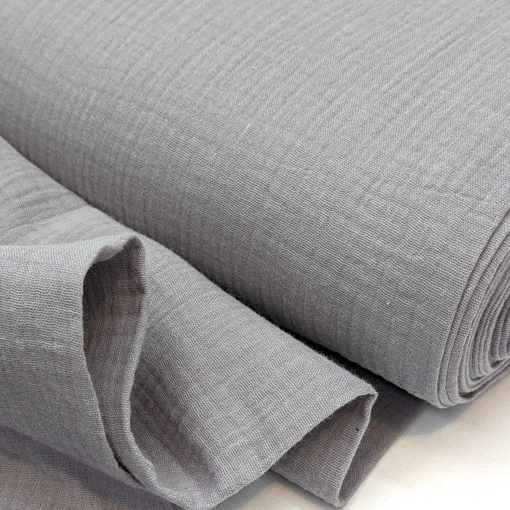 Cotton Double Gauze - Pale Grey