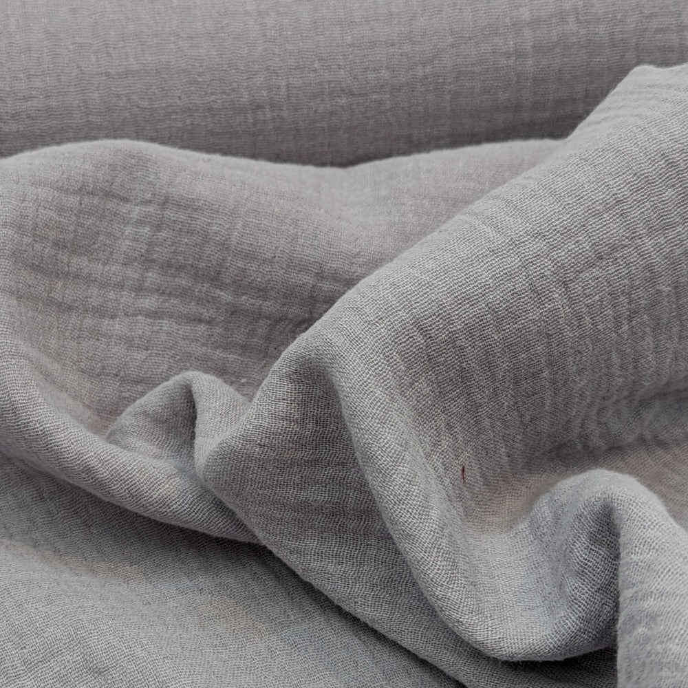 Cotton Double Gauze - Pale Grey