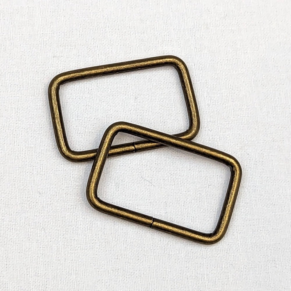 Metal Strap Connectors - 32mm Antique Brass - Set of 2