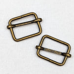 Metal Strap Adjusters - 25mm Antique Brass