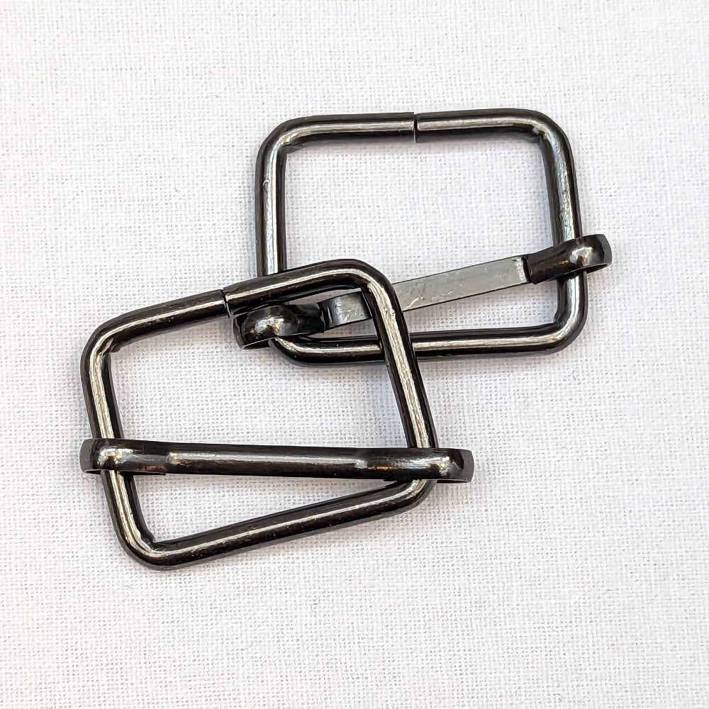 Metal Strap Adjusters - 25mm Gunmetal Grey