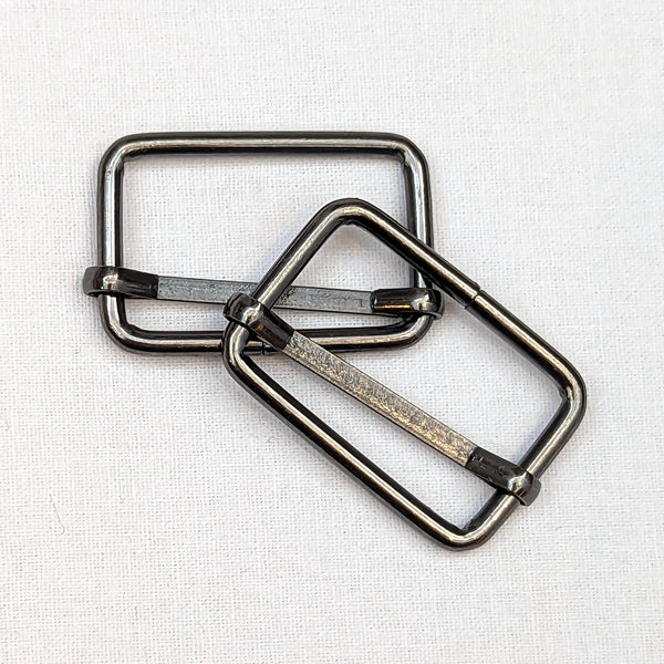 Metal Strap Adjusters - 32mm Gunmetal Grey