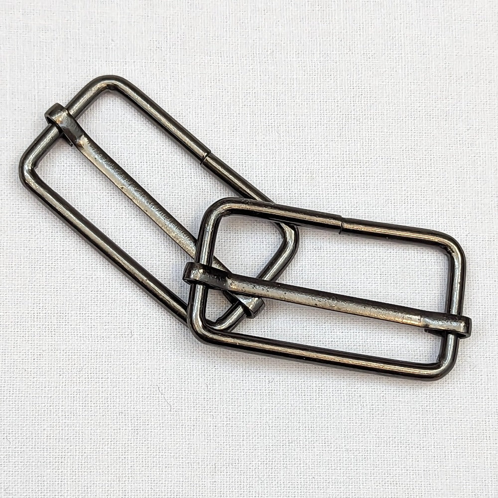 Metal Strap Adjusters - 38mm Gunmetal Grey