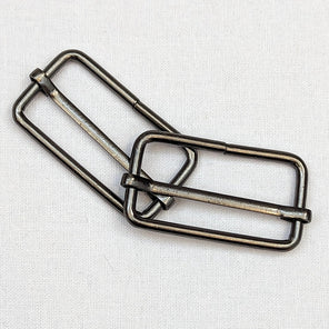Metal Strap Adjusters - 38mm Gunmetal Grey