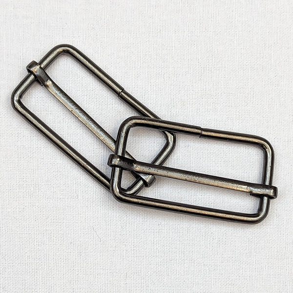 Metal Strap Adjusters - 38mm Gunmetal Grey
