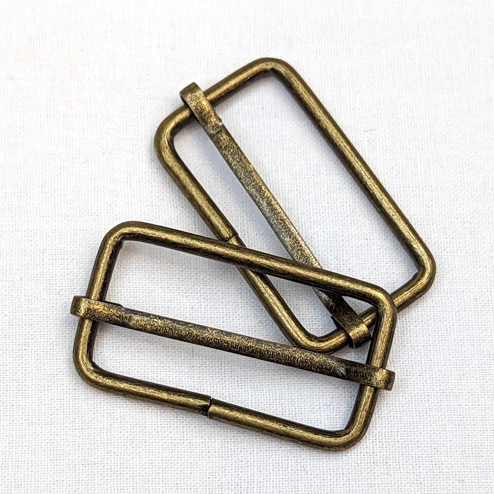 Metal Strap Adjusters - 38mm Antique Brass
