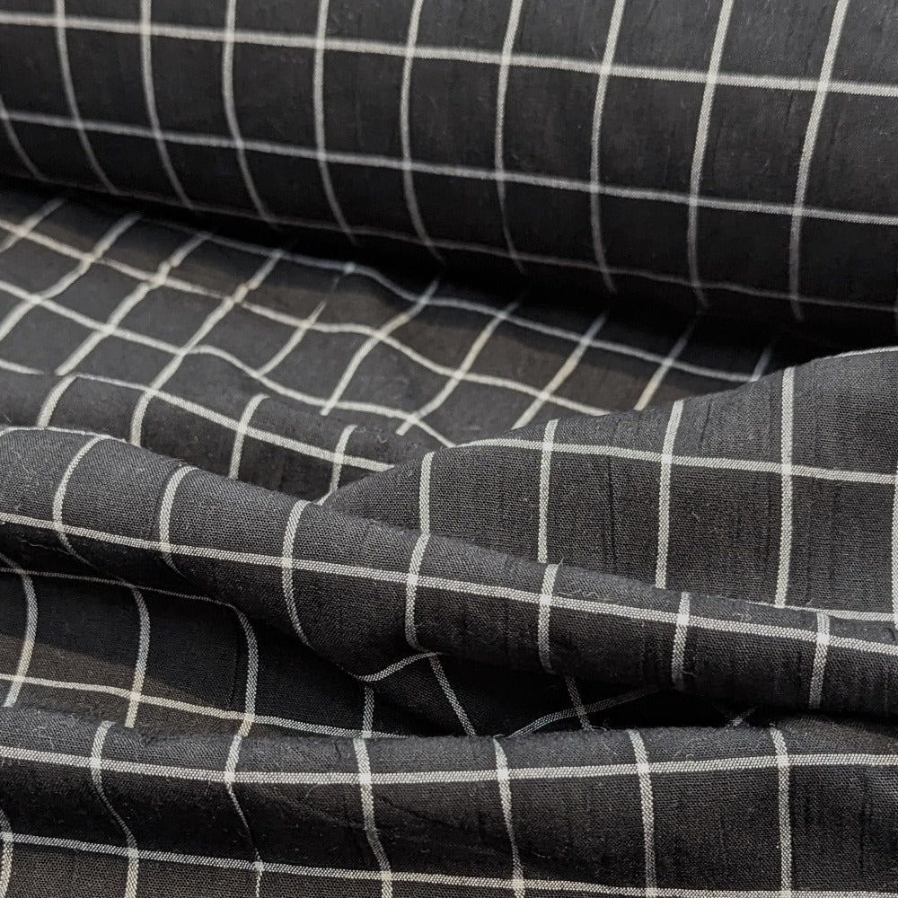 Check Viscose Mix - Black
