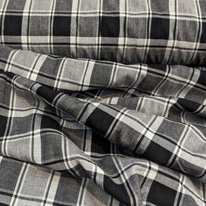 Check Viscose Mix - Black/Grey