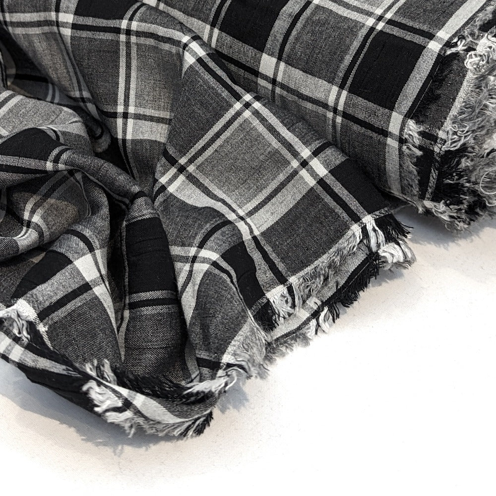 Check Viscose Mix - Black/Grey