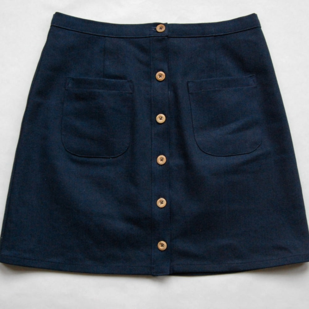 Anna Allen Clothing - Denim Button Up Skirt - PDF Pattern