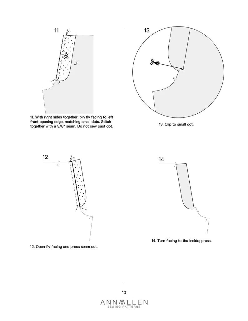 Anna Allen Clothing - Persephone Pants and Shorts - PDF Pattern