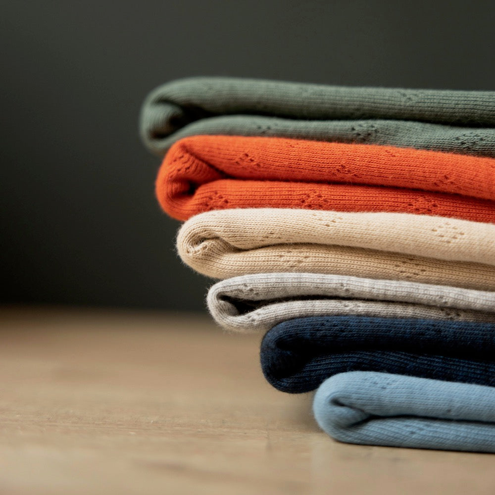 Cotton Pointelle Jersey - Grey Melange