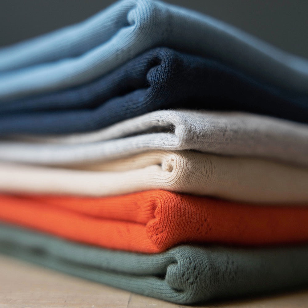 Cotton Pointelle Jersey - Grey Melange