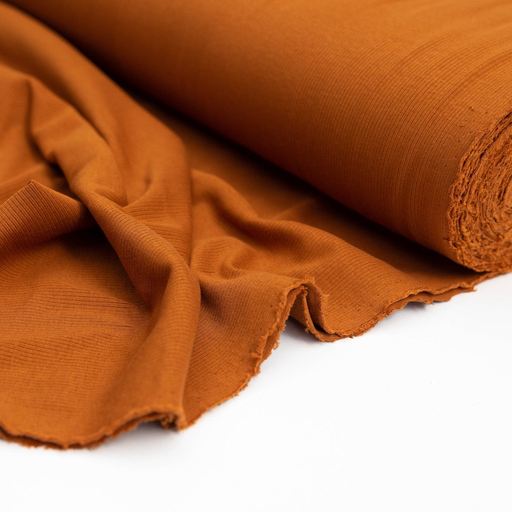 Cotton Rib Jersey - Dark Rust – Ray Stitch