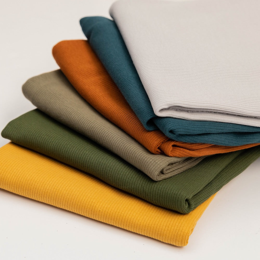 Cotton Ribbed Jersey - Khaki